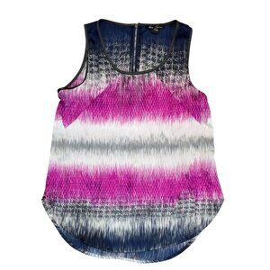 Sleeveless Kenneth Cole Top Multicolor Ombre Design Art whimsical fairycore